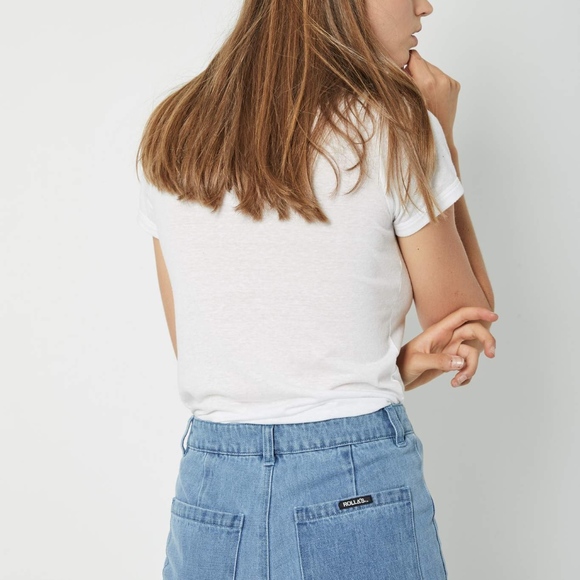 Rollas Slim Sailor Pant in Washed Denim - Picture 2 of 4